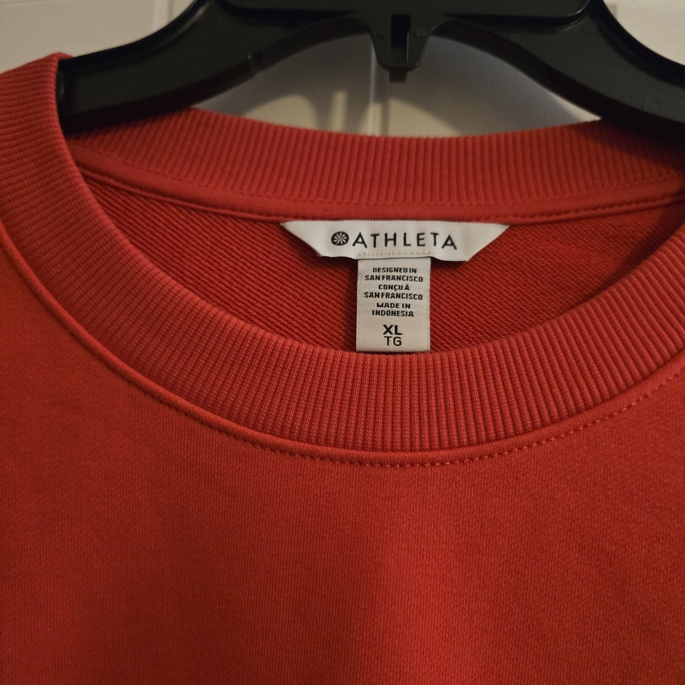 Athleta Cardinal Terry Super Cropped Dolman Sweater XL - NWT SOLD OUT ONLINE - Picture 6 of 7